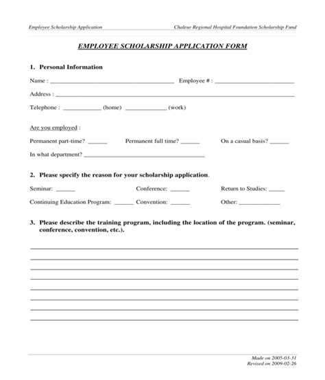 Free 8 Scholarship Application Forms In Pdf Ms Word