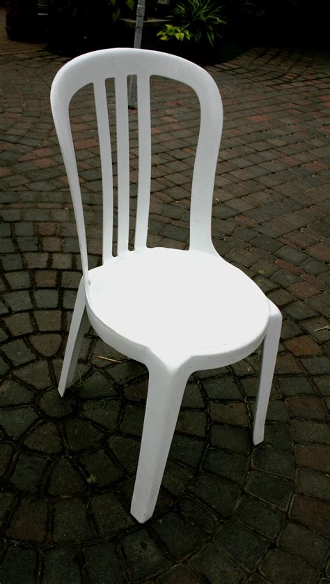 White Plastic Bistro Chair This Is A Plastic Chair That Is Attractive