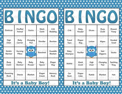Baby Bingo Free Printable Printable World Holiday