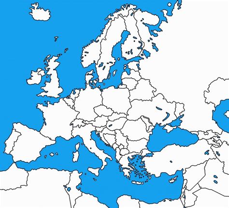 Western Europe Blank Political Map Fresh Maps Canada Geography Of 7