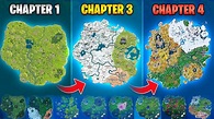 Evolution of Fortnite Map (Chapter 1 Season 1 - Chapter 4 Season 1 ...