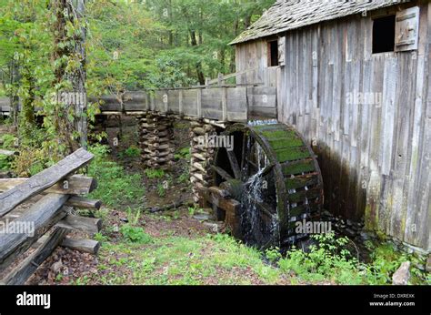 Water Wheel At The Grist Mill In Cades Cove Great Smokey Mountain