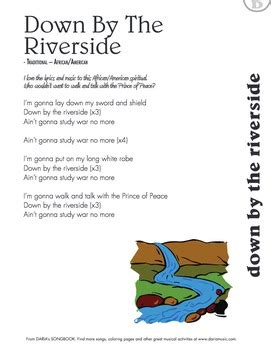 Mindfulness resources for kids at home or in the classroom. Peace Songs For Kids - Down By The Riverside (Song and Lyrics) | TpT