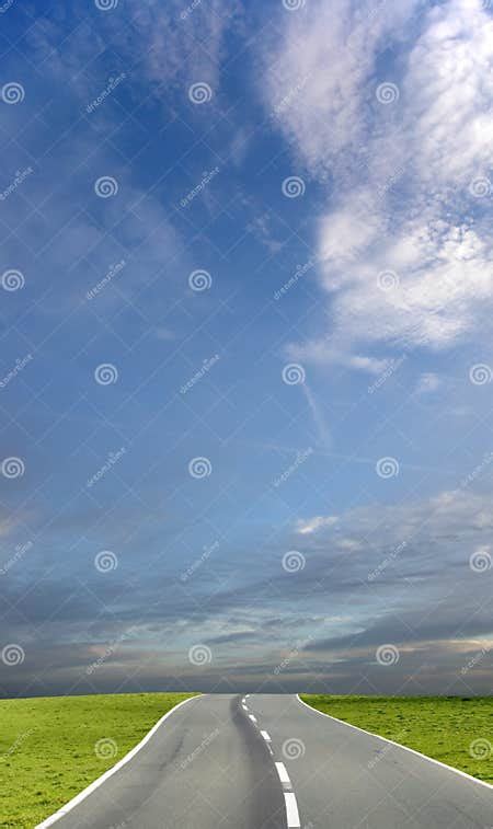 Blue Sky Road Stock Photo Image Of Field Colorful Color 1819034