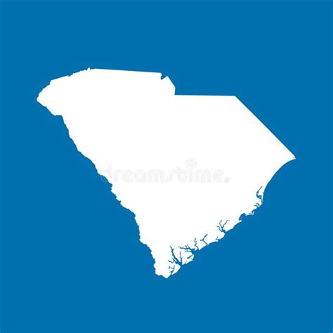 Map Of The South Carolina Stock Vector Illustration Of America 205837001