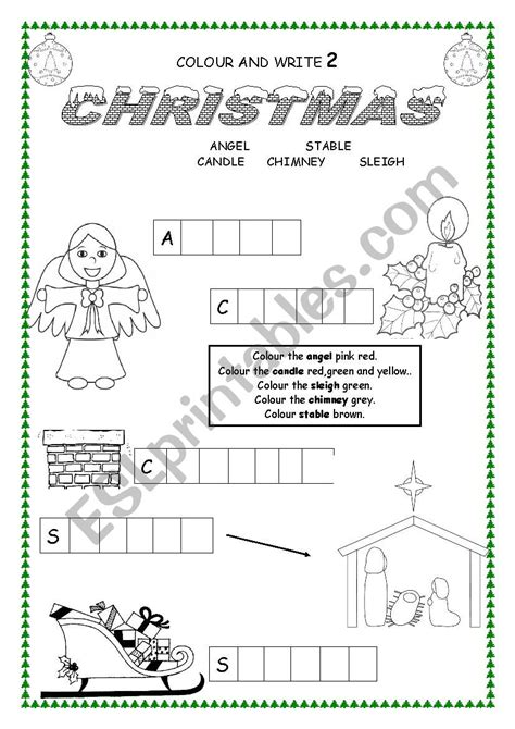 Colour Christmas 2 Esl Worksheet By Sivert 50