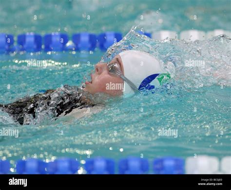 Swimmers In Competition Stock Photo Alamy