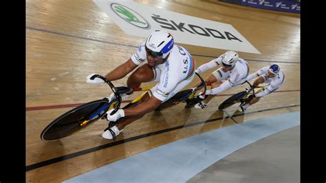 Mens Team Sprint Gold Final Track Cycling World Cup Cambridge New