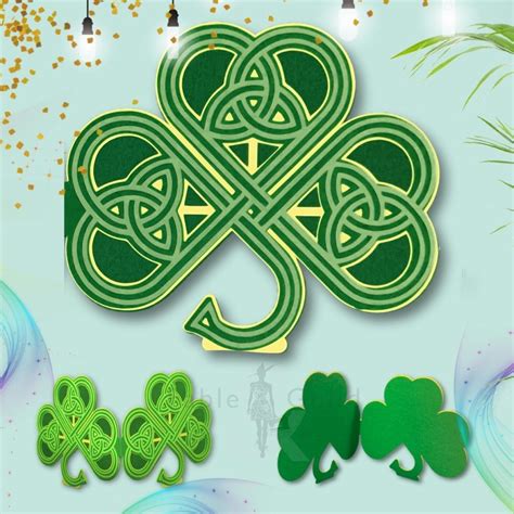 Stunning 3 Leaf Celtic Shamrock Svg Card Fable And Guild