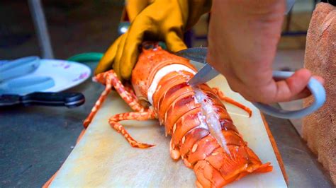 Thai Street Food 150 Giant Rainbow Lobster Bangkok Thailand Salt