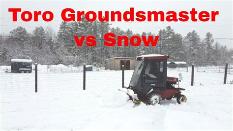 Toro Groundsmaster 345 Overview And Snow Plowing Farm Drone Footage