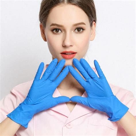 anti virus disposable surgical gloves medical nitrile powder safety gloves