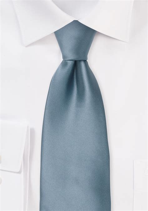 Solid Color Xl Tie In Dusty Blue Cheap