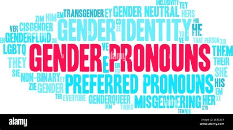 Gender Pronouns Word Cloud On A White Background Stock Vector Image And Art Alamy