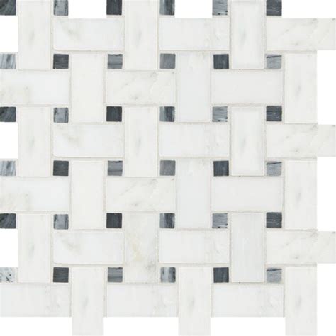 Bianco Carrara Artistic Tile Mosaic Flooring Carrara