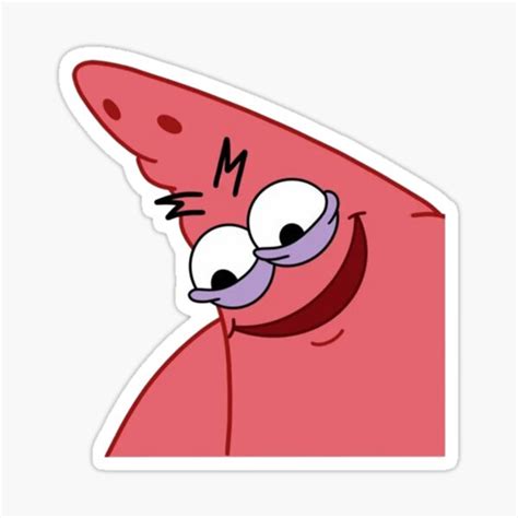 Evil Patrick Meme Sticker For Sale By Kellycur Redbubble