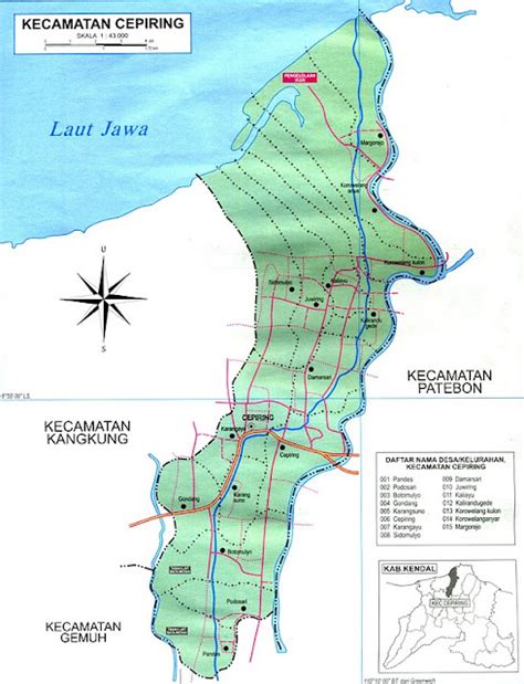 Takjub Indonesia Peta Kecamatan Kecamatan Di Kabupaten Kendal