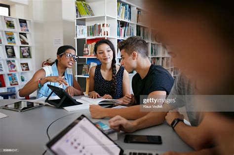 Students Working In Groups With Tablets High Res Stock Photo Getty Images