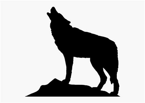 Howling Wolf Clipart Black And White Transparent Background Wolf