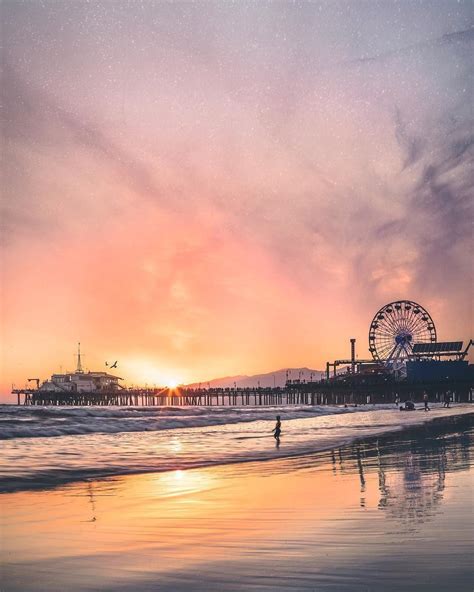 Santa Monica Sunset Wallpapers Top Free Santa Monica Sunset