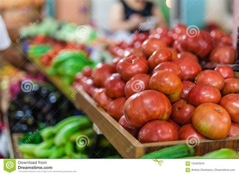 Fresh Produce On Sale At The Local Farmers Market Stock Photo Image
