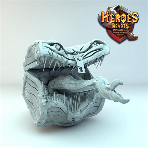 3d Printable Mimic Chest Version By Heroes And Beasts