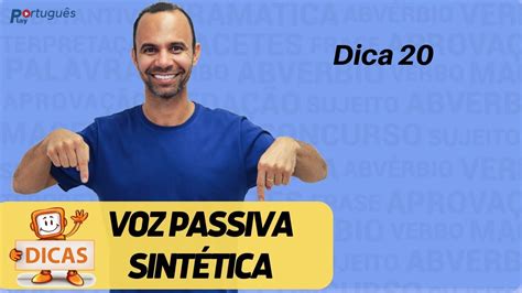 Aula de Português Vozes Verbais Voz Passiva Sintética YouTube