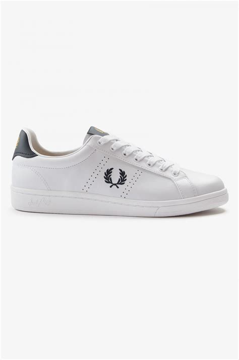 Fred Perry Ανδρικό Δερμάτινο Sneaker Leather B8321 200 Λευκό Tobros