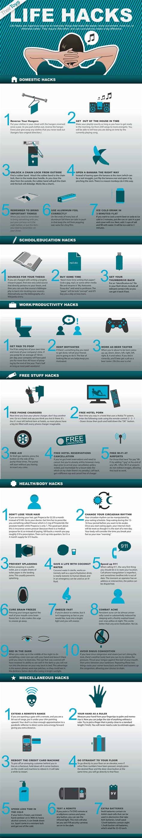 Life Hacks Daily Infographic