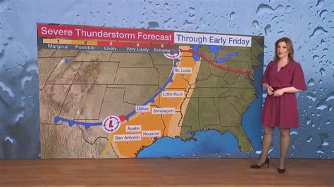 Large Hail And Some Tornadoes Possible Into Friday