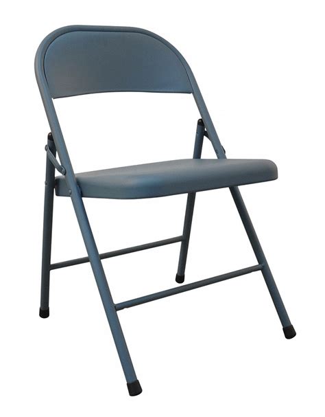 Grainger Approved Blue Steel Folding Chair With Blue Seat Color 1ea