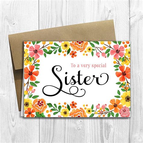 Just don't expect it to happen until well after their teen years! To a Very Special Sister Mother's Day Card | Happy Mother ...