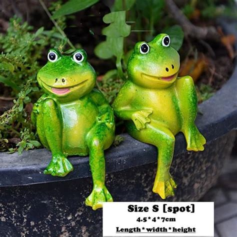 Material Resinmodel Number 2pcsset Cute Resin Sitting Frogs