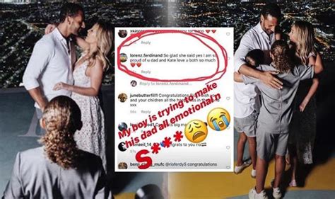 Rio Ferdinand And Kate Wright Engaged Footballers Son Posts Message