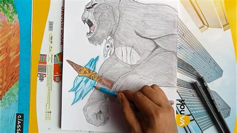 How To Draw Kong With Axe How To Draw King Kong Godzilla Vs Kong