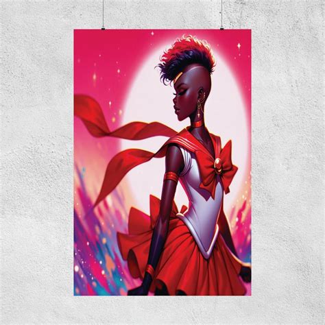 Unique Afro Anime Art Prints African American Characters In Dynamic