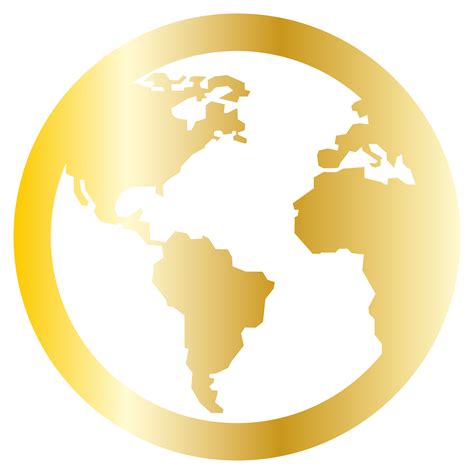 Gold World Map Circular Mat Tenstickers