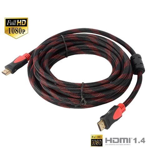 كيبل اتش دي Hdmi 5m High Speed Hdmi Cable V14 3d Full Hd 1080p