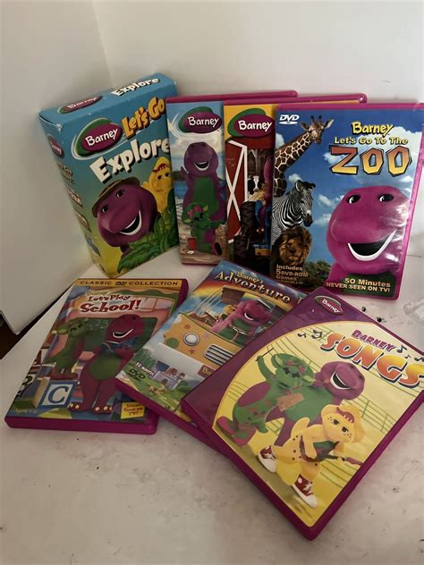 Rare Barney Let S Go Explore 3 DVD Box Set 3 Additional DVDs