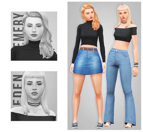 Sim Download Eden And Emery Sims Sims 4 Clothing Maxis Match