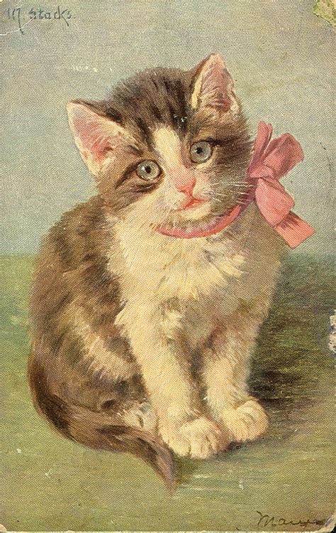 Pin By Le Chalet Des Pérelles Cathy R On Vintage Illustrations Kitten