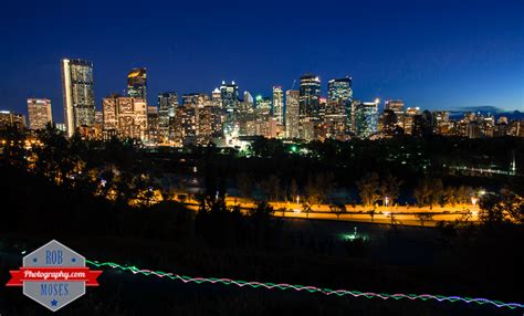 Calgary Night Skyline Rob Moses Photography