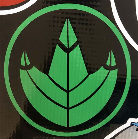 Mmpr Green Power Ranger Zord Coin Symbol Vinyl Decal Bitchen Stickerz