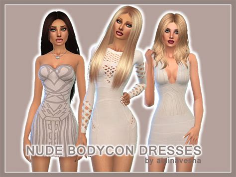 Alainavesna S Nude Bodycon Dresses