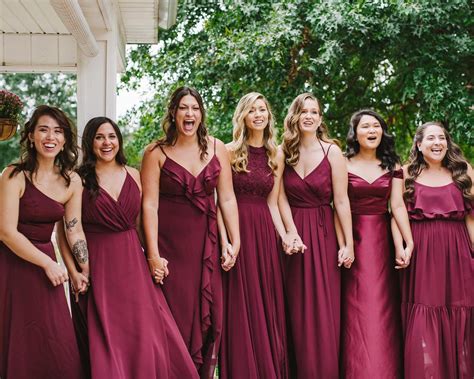 Maroon Bridesmaid Dresses