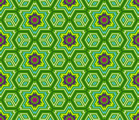 Abstract Fantasy Thin Line Hexagon Triangle Geometric Seamless Pattern