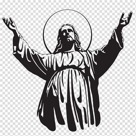 Free Download Silhouette Of Jesus Christ Transparent Background Png