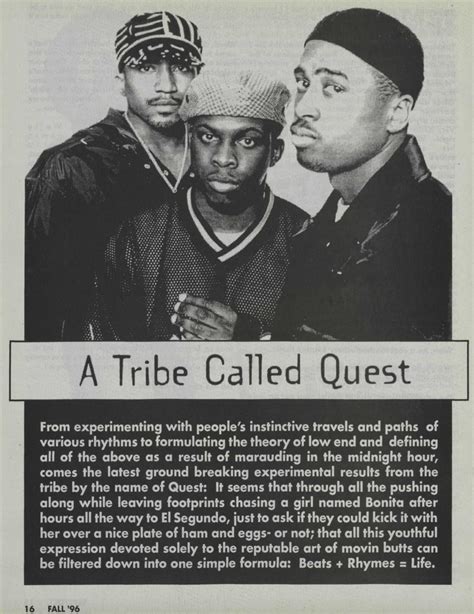Hiphop Thegoldenera A Tribe Called Quest In Elements Magazine 1996