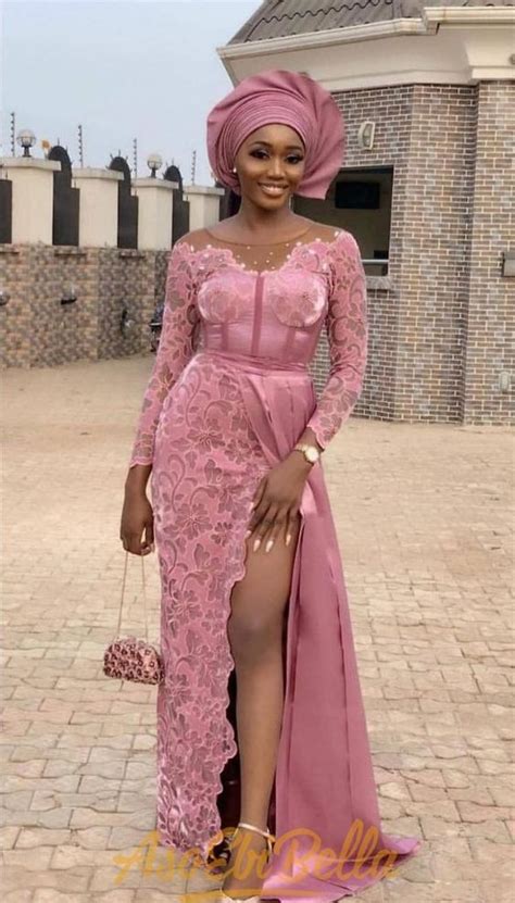 2019 Gorgeous Asoebi Lace Styles Lace Gown Styles Nigerian Lace