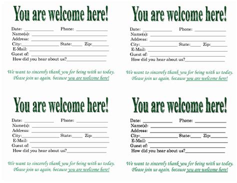Free Printable Welcome Cards Free Printable
